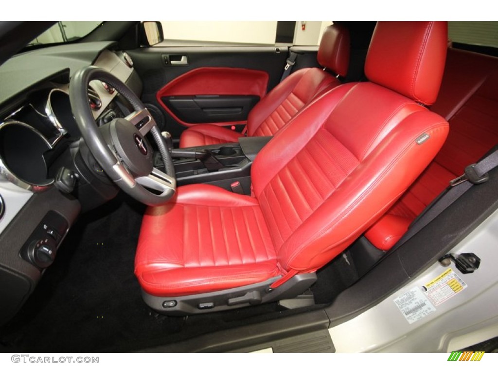 Red/Dark Charcoal Interior 2006 Ford Mustang V6 Premium Convertible Photo #80591095