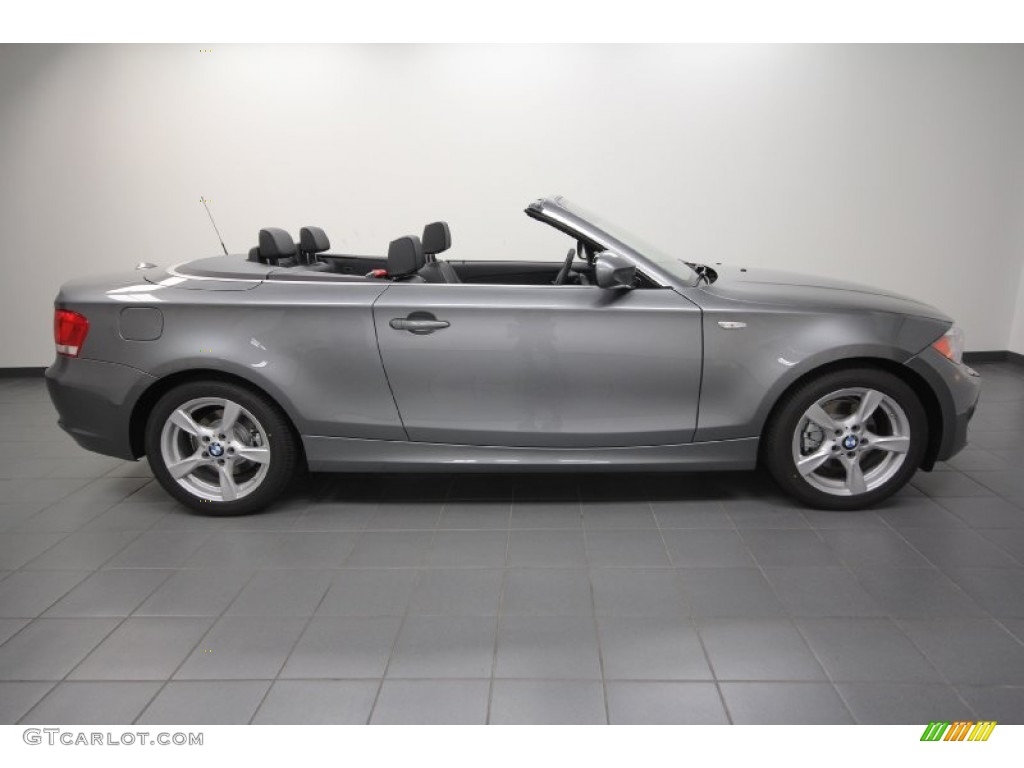 2012 1 Series 128i Convertible - Space Grey Metallic / Black photo #2