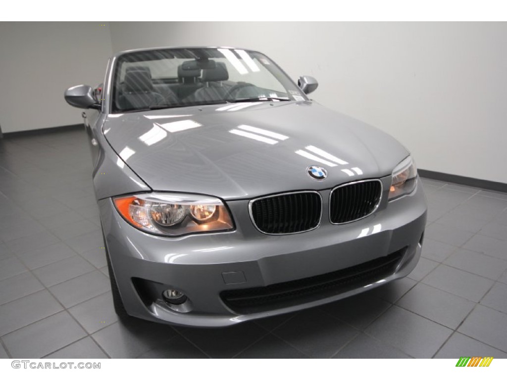 2012 1 Series 128i Convertible - Space Grey Metallic / Black photo #6