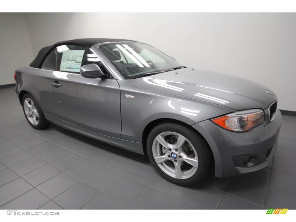 2012 1 Series 128i Convertible - Space Grey Metallic / Black photo #8