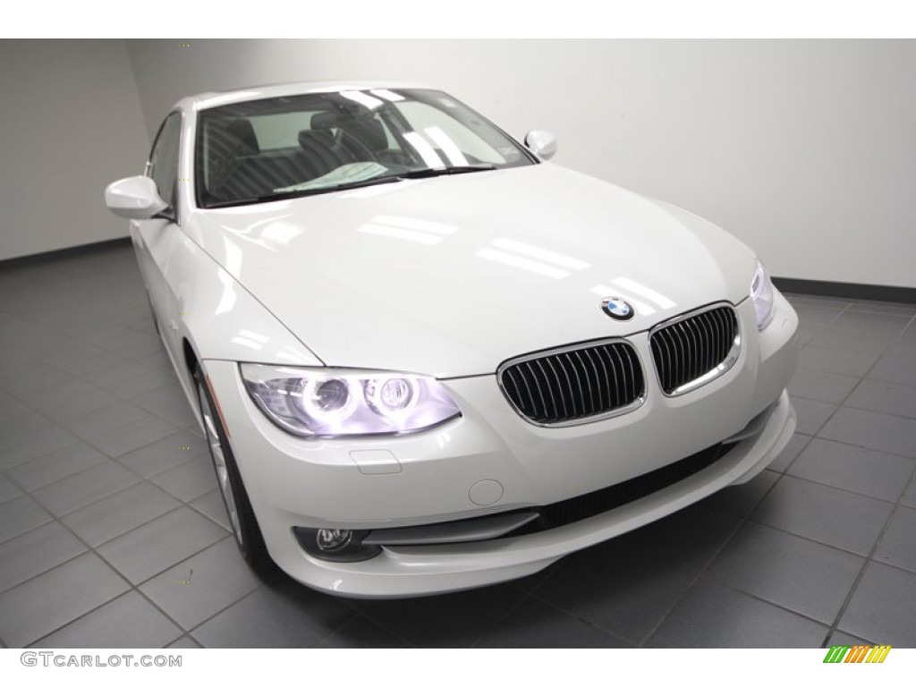2012 3 Series 328i Coupe - Mineral White Metallic / Black photo #5