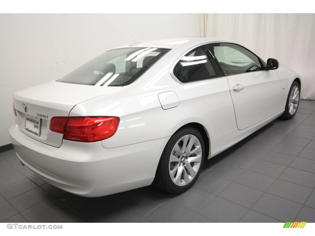 2012 3 Series 328i Coupe - Mineral White Metallic / Black photo #7