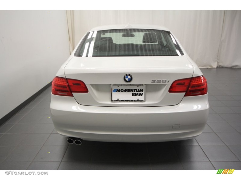 2012 3 Series 328i Coupe - Mineral White Metallic / Black photo #8
