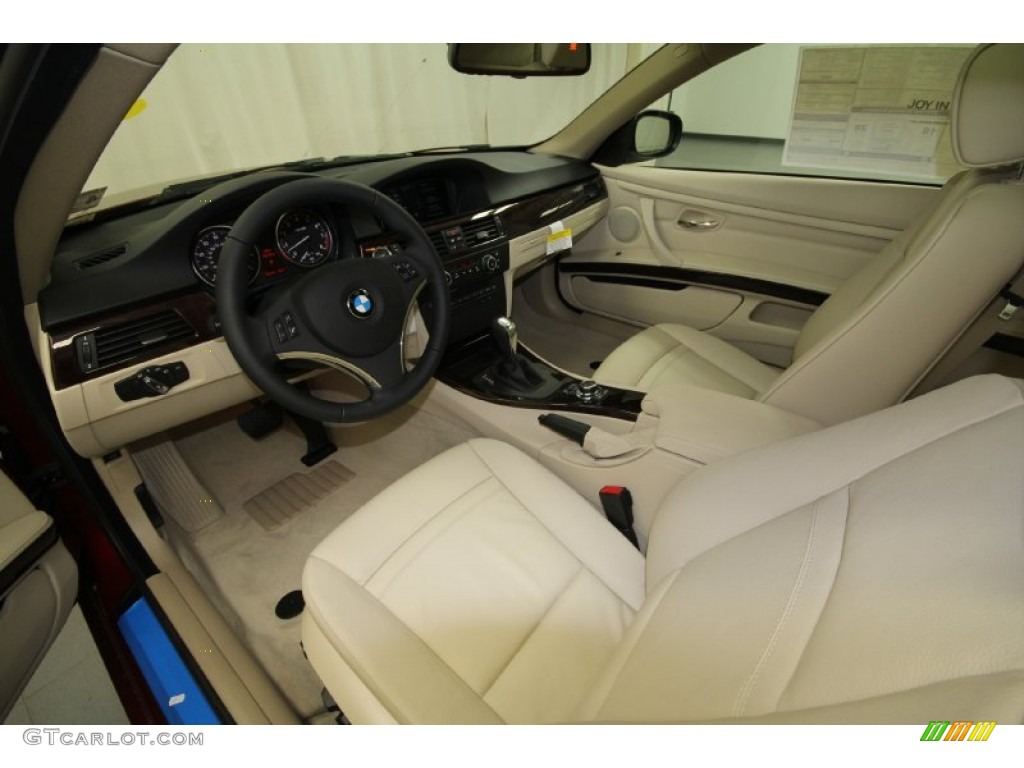 Cream Beige Interior 2012 BMW 3 Series 328i Coupe Photo #80591788