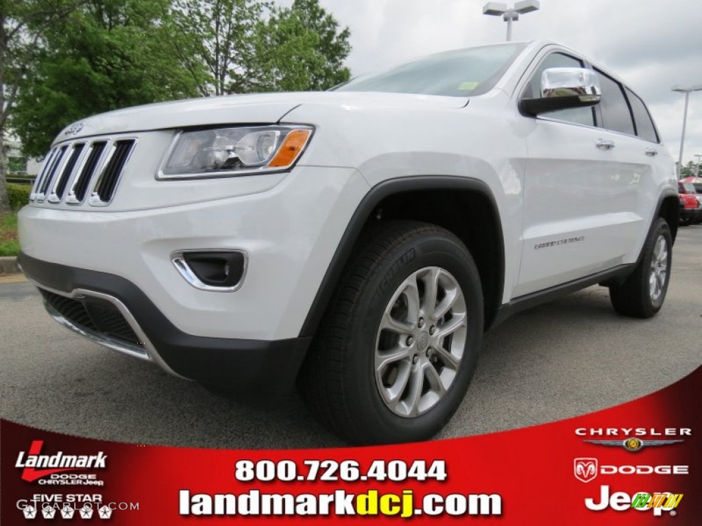 2014 Grand Cherokee Limited - Bright White / New Zealand Black/Light Frost photo #1