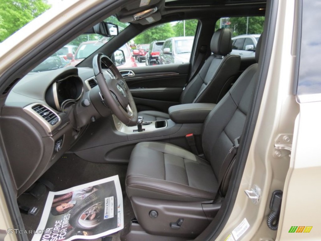 Summit Grand Canyon Jeep Brown Natura Leather Interior 2014 Jeep Grand Cherokee Summit Photo #80594098