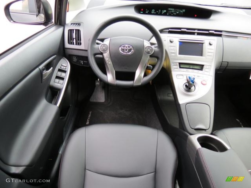 2013 Toyota Prius Persona Series Hybrid Dark Gray Dashboard Photo #80595568