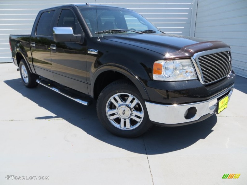 2006 F150 Lariat SuperCrew - Black / Black photo #2