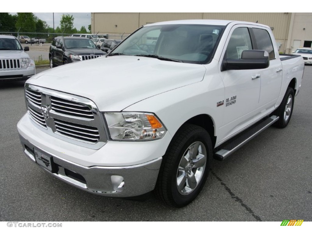 2013 1500 SLT Crew Cab 4x4 - Bright White / Black/Diesel Gray photo #1