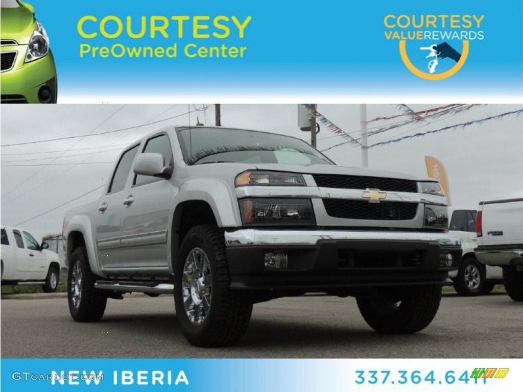 2012 Colorado LT Crew Cab - Sheer Silver Metallic / Ebony photo #1