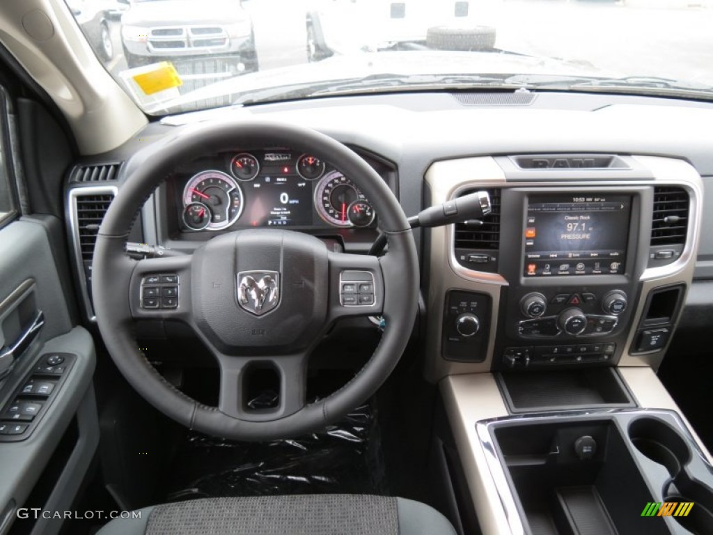 2013 2500 Big Horn Crew Cab 4x4 - Prairie Pearl / Black/Diesel Gray photo #9