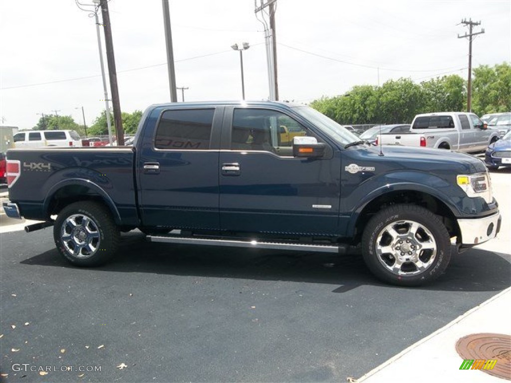 2013 F150 King Ranch SuperCrew 4x4 - Blue Jeans Metallic / King Ranch Chaparral Leather photo #9