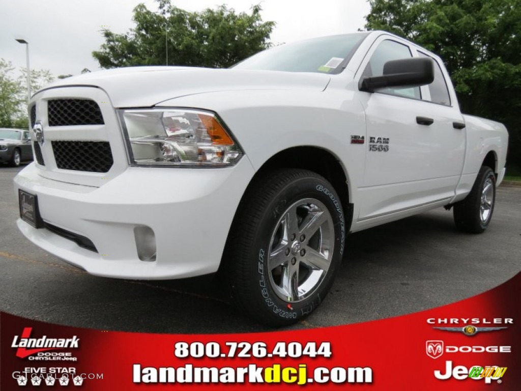 2013 1500 Express Quad Cab - Bright White / Black/Diesel Gray photo #1