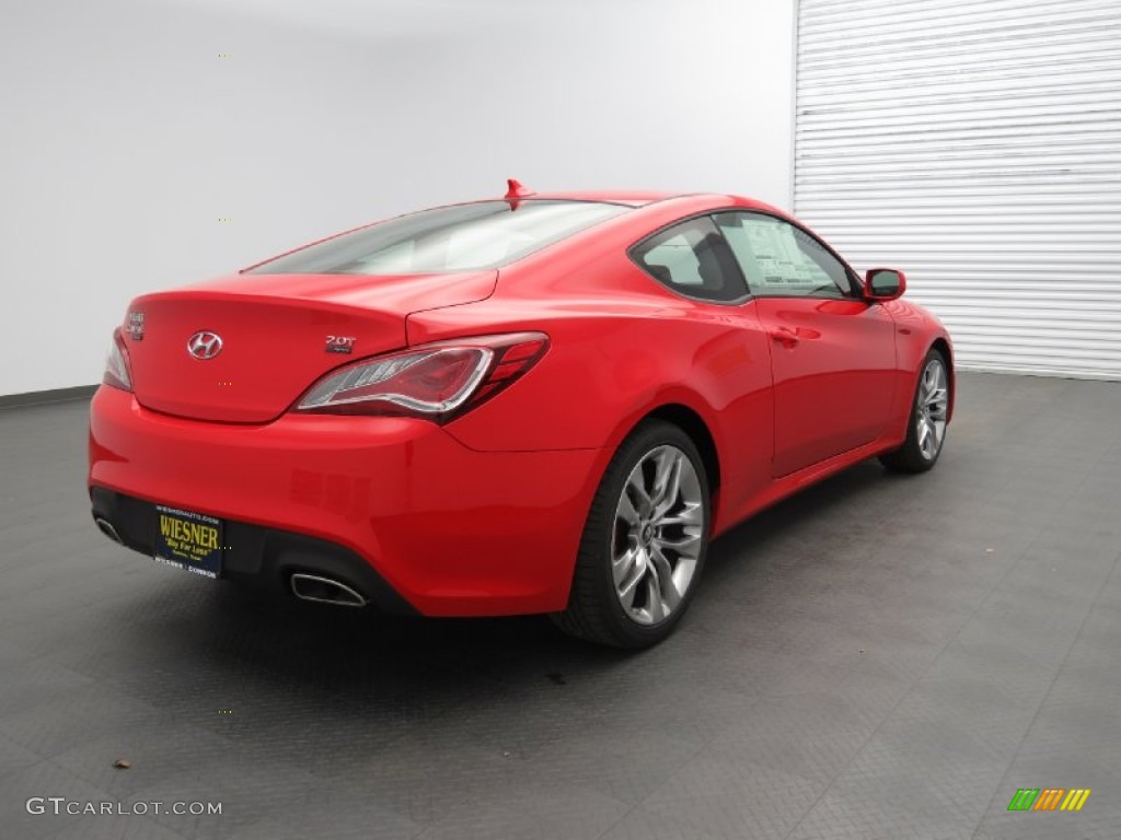 2013 Genesis Coupe 2.0T R-Spec - Tsukuba Red / Red Leather/Red Cloth photo #2