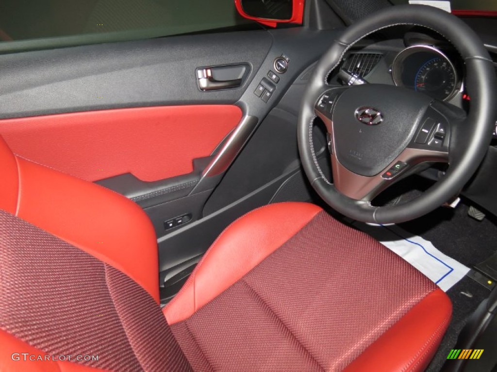 2013 Genesis Coupe 2.0T R-Spec - Tsukuba Red / Red Leather/Red Cloth photo #5