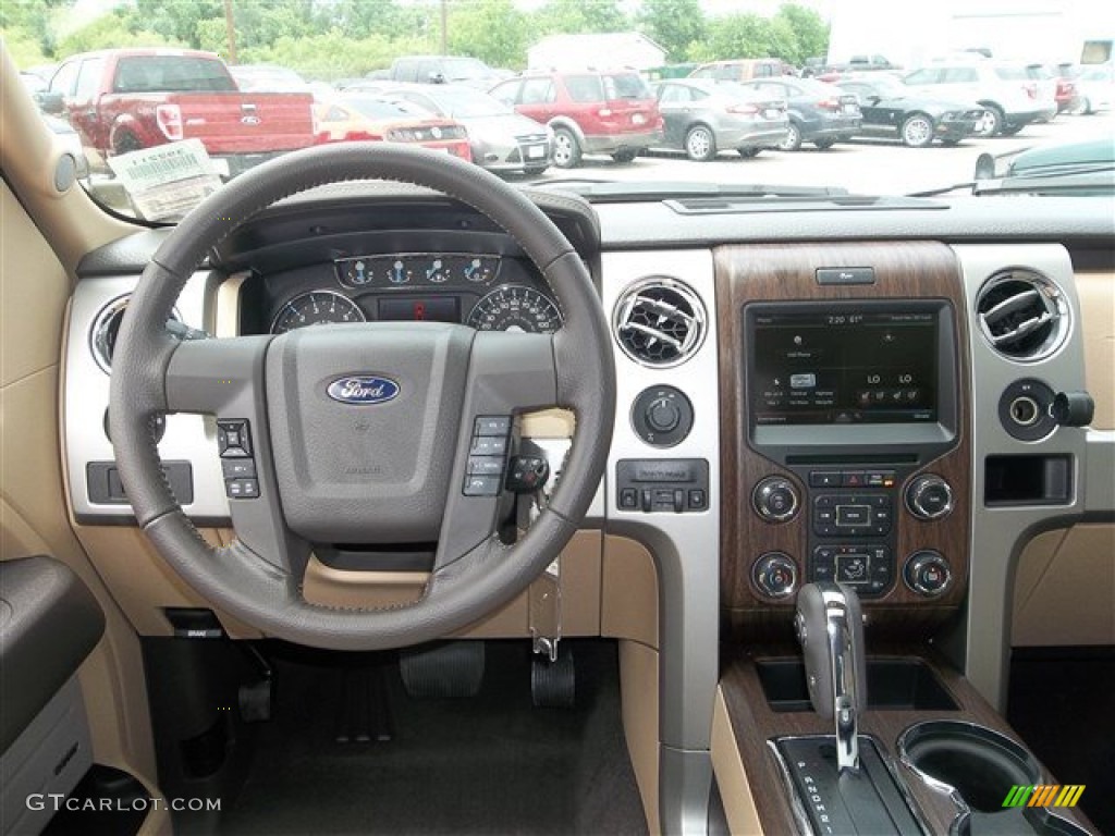 2013 F150 Lariat SuperCrew - Ruby Red Metallic / Adobe photo #24