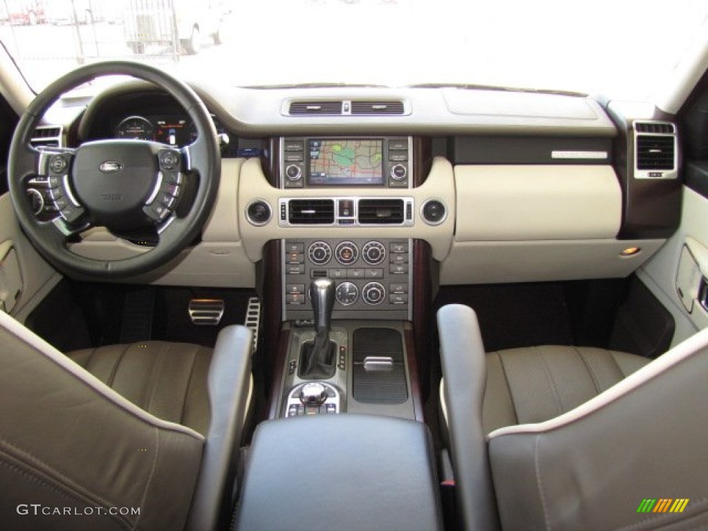 2010 Land Rover Range Rover Supercharged Arabica Brown/Ivory White Dashboard Photo #80600804