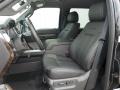 2013 Ford F350 Super Duty Platinum Black Leather Interior Front Seat Photo