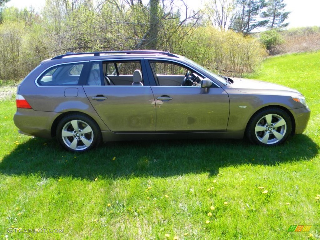 2006 5 Series 530xi Wagon - Amethyst Grey Metallic / Grey photo #8