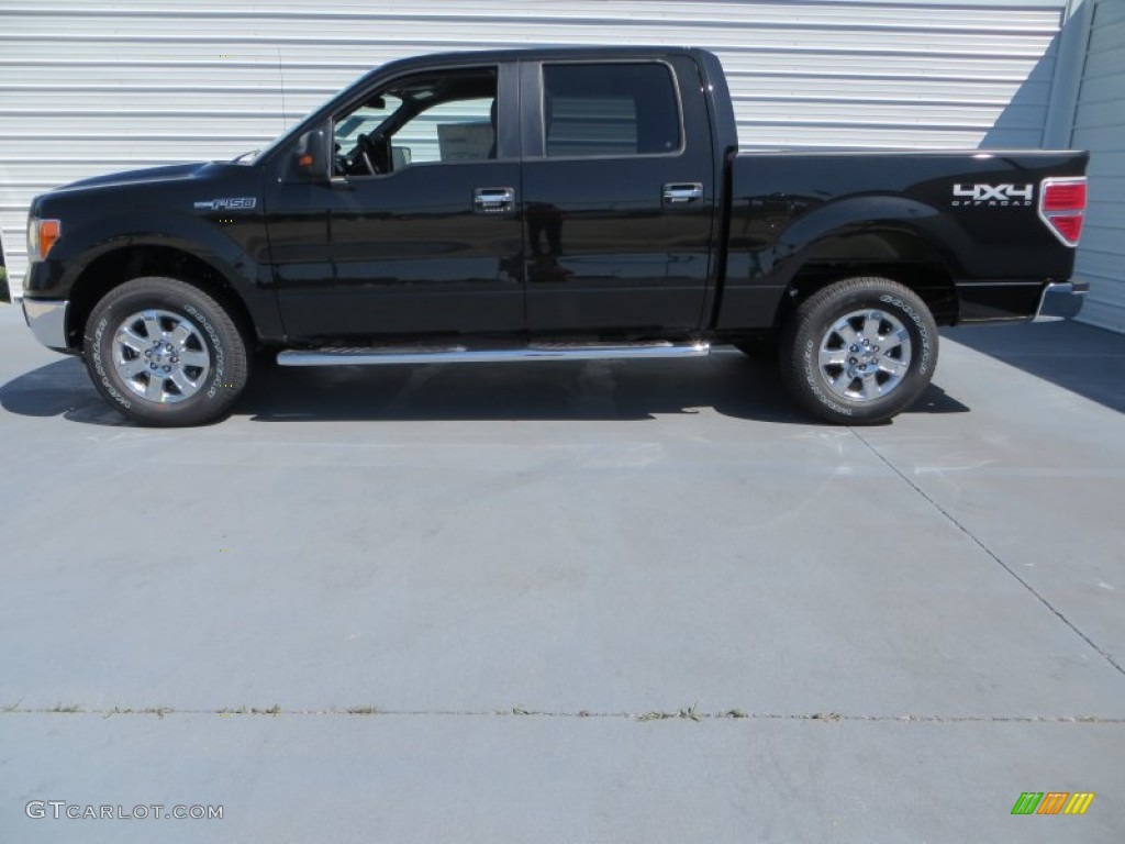 2013 F150 XLT SuperCrew 4x4 - Tuxedo Black Metallic / Steel Gray photo #10