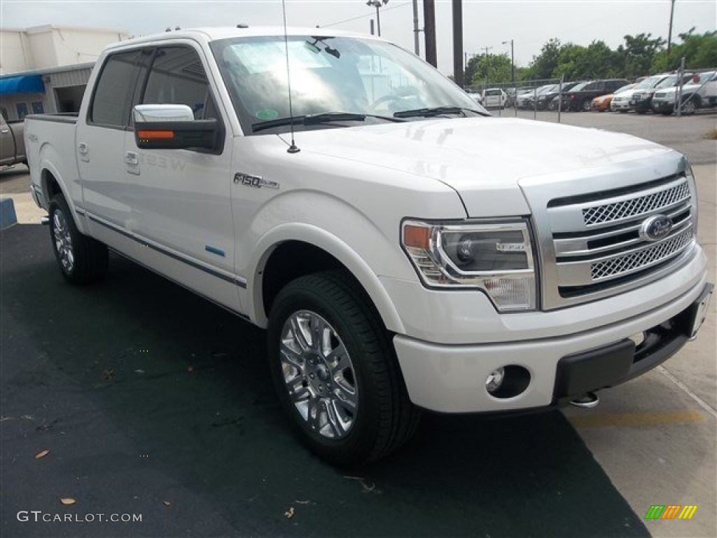 White Platinum Metallic Tri-Coat 2013 Ford F150 Platinum SuperCrew 4x4 Exterior Photo #80601781