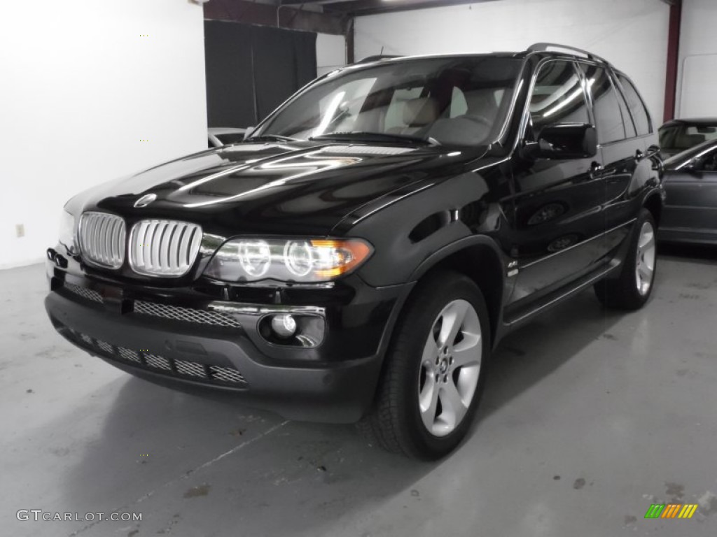 2006 X5 4.4i - Jet Black / Beige photo #4