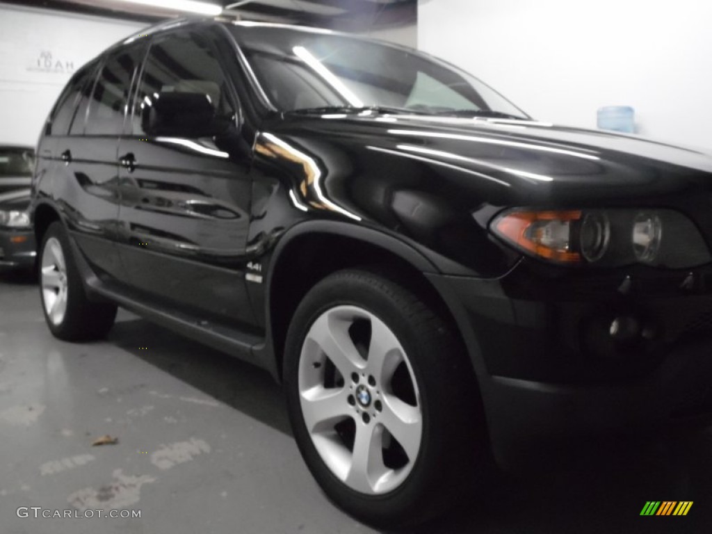 2006 X5 4.4i - Jet Black / Beige photo #6