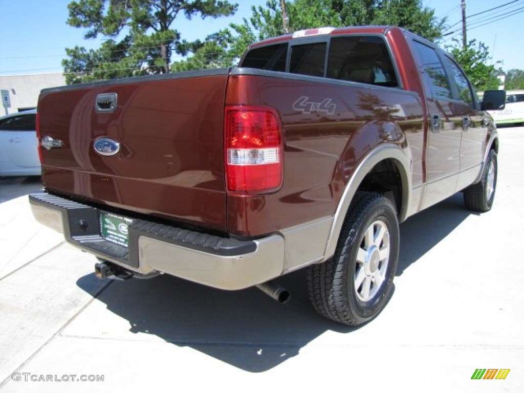 2005 F150 King Ranch SuperCrew 4x4 - Dark Toreador Red Metallic / Castano Brown Leather photo #6