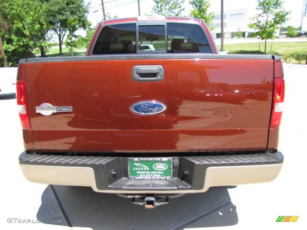 2005 F150 King Ranch SuperCrew 4x4 - Dark Toreador Red Metallic / Castano Brown Leather photo #7