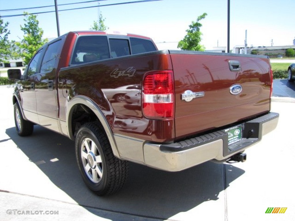 2005 F150 King Ranch SuperCrew 4x4 - Dark Toreador Red Metallic / Castano Brown Leather photo #8
