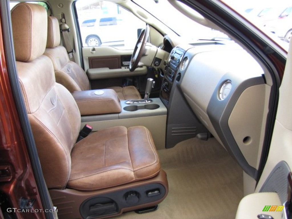 2005 F150 King Ranch SuperCrew 4x4 - Dark Toreador Red Metallic / Castano Brown Leather photo #16