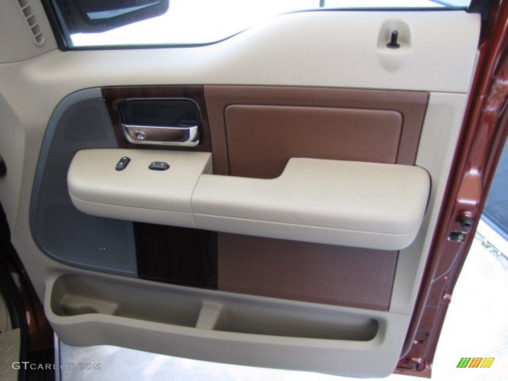 2005 F150 King Ranch SuperCrew 4x4 - Dark Toreador Red Metallic / Castano Brown Leather photo #18