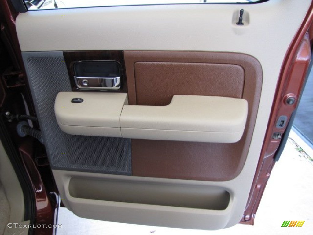 2005 F150 King Ranch SuperCrew 4x4 - Dark Toreador Red Metallic / Castano Brown Leather photo #20