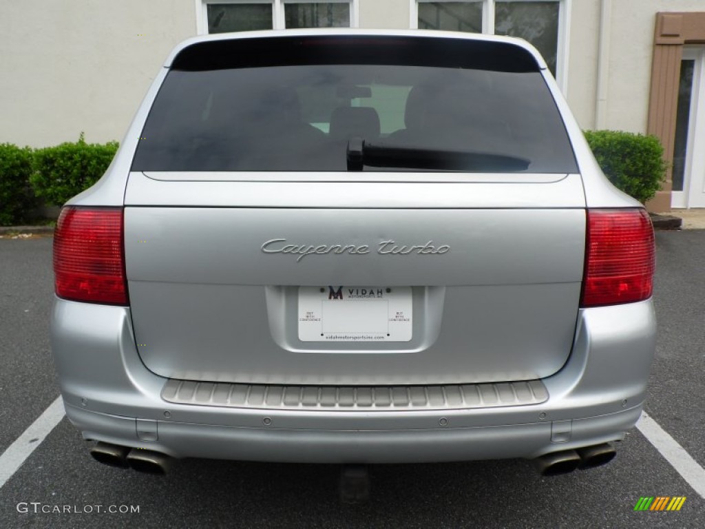 2004 Cayenne Turbo - Crystal Silver Metallic / Black photo #9