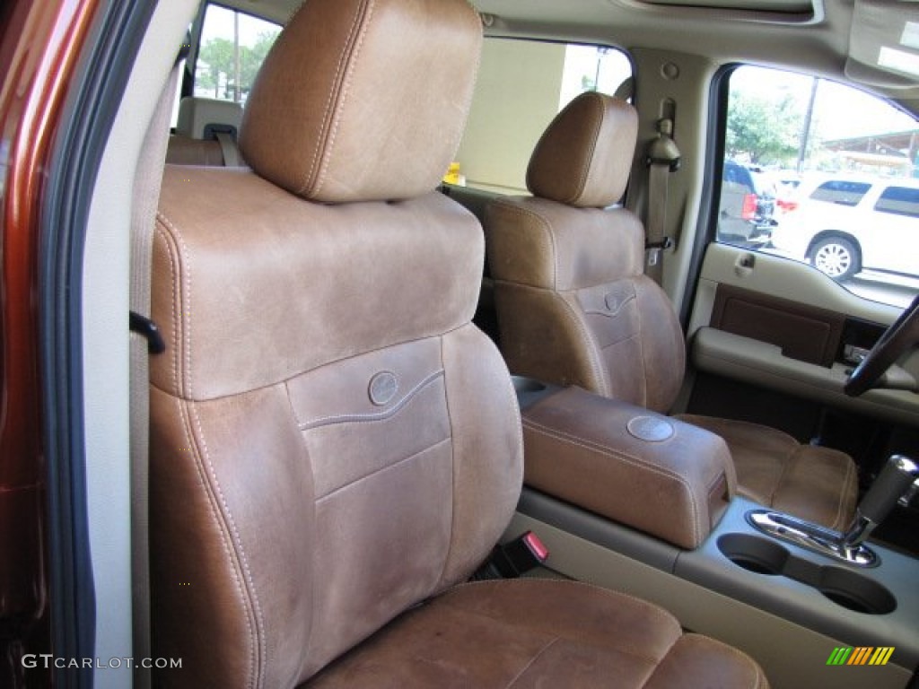 2005 F150 King Ranch SuperCrew 4x4 - Dark Toreador Red Metallic / Castano Brown Leather photo #52