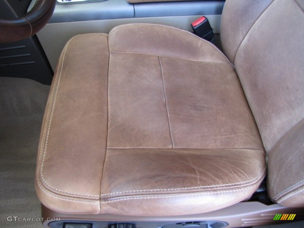 2005 F150 King Ranch SuperCrew 4x4 - Dark Toreador Red Metallic / Castano Brown Leather photo #54