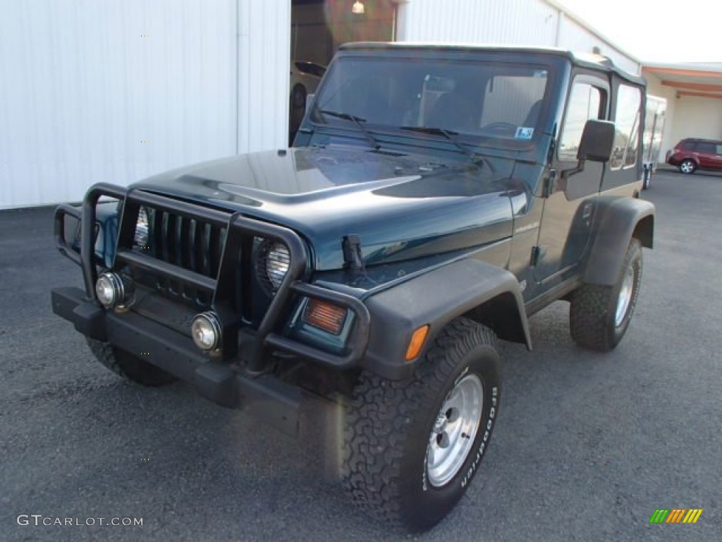 1998 Wrangler SE 4x4 - Emerald Green Pearl / Khaki photo #2