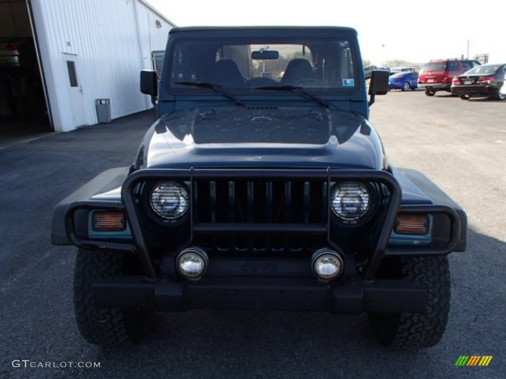 1998 Wrangler SE 4x4 - Emerald Green Pearl / Khaki photo #3