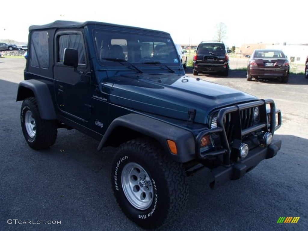 1998 Wrangler SE 4x4 - Emerald Green Pearl / Khaki photo #4