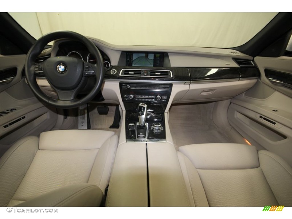 2012 BMW 7 Series 750i Sedan Oyster Dashboard Photo #80609455