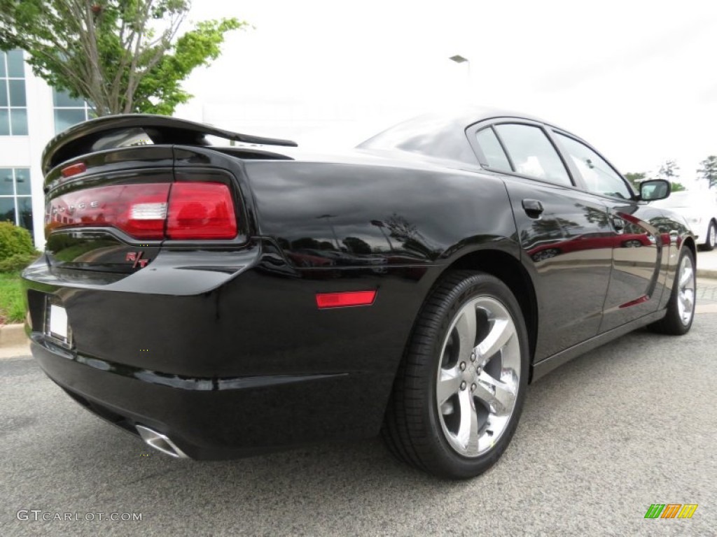 Pitch Black 2013 Dodge Charger R/T Road & Track Exterior Photo #80612050