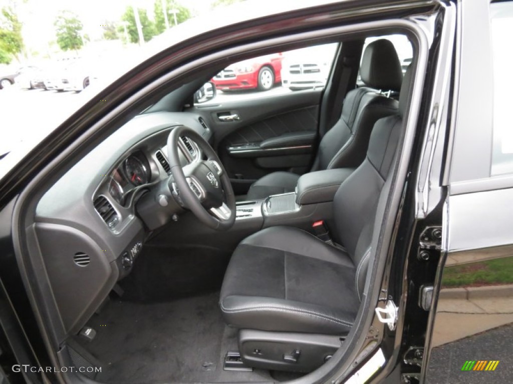 Black Interior 2013 Dodge Charger R/T Road & Track Photo #80612126