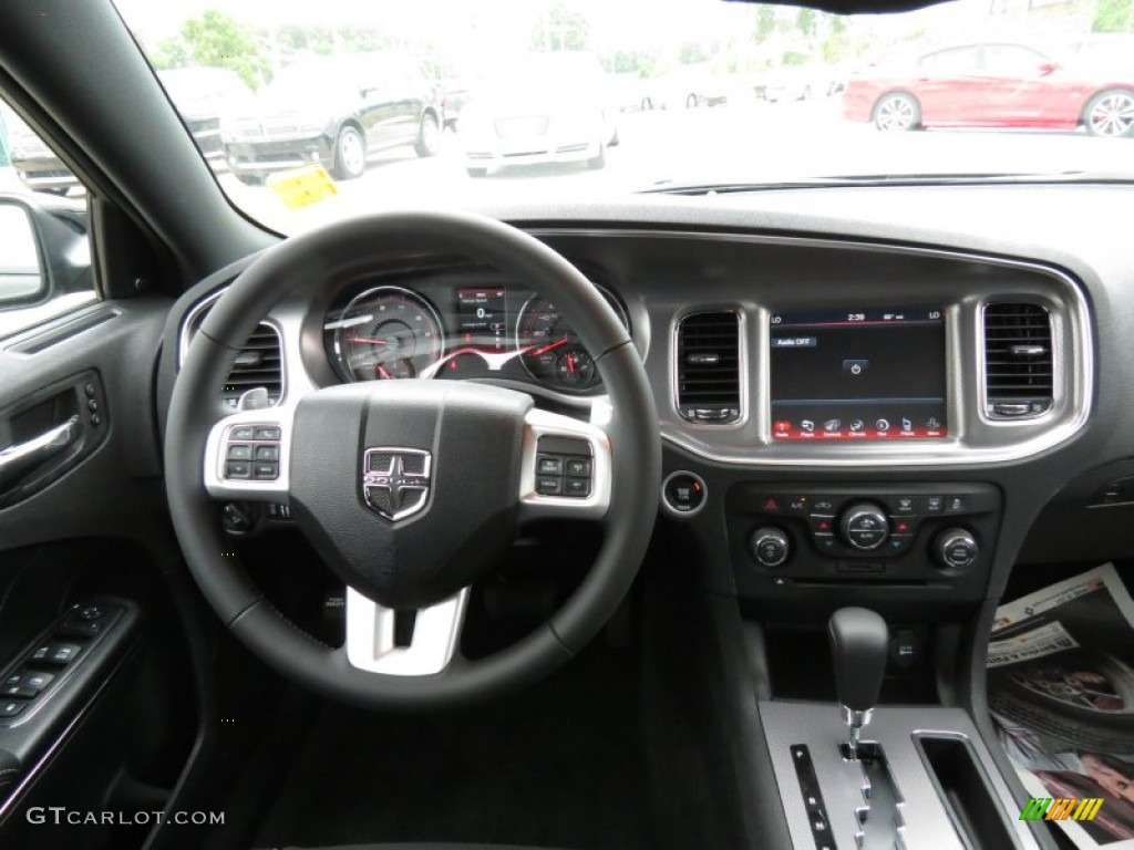 2013 Dodge Charger R/T Road & Track Black Dashboard Photo #80612180