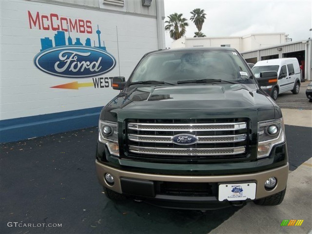 2013 F150 King Ranch SuperCrew 4x4 - Green Gem Metallic / King Ranch Chaparral Leather photo #1