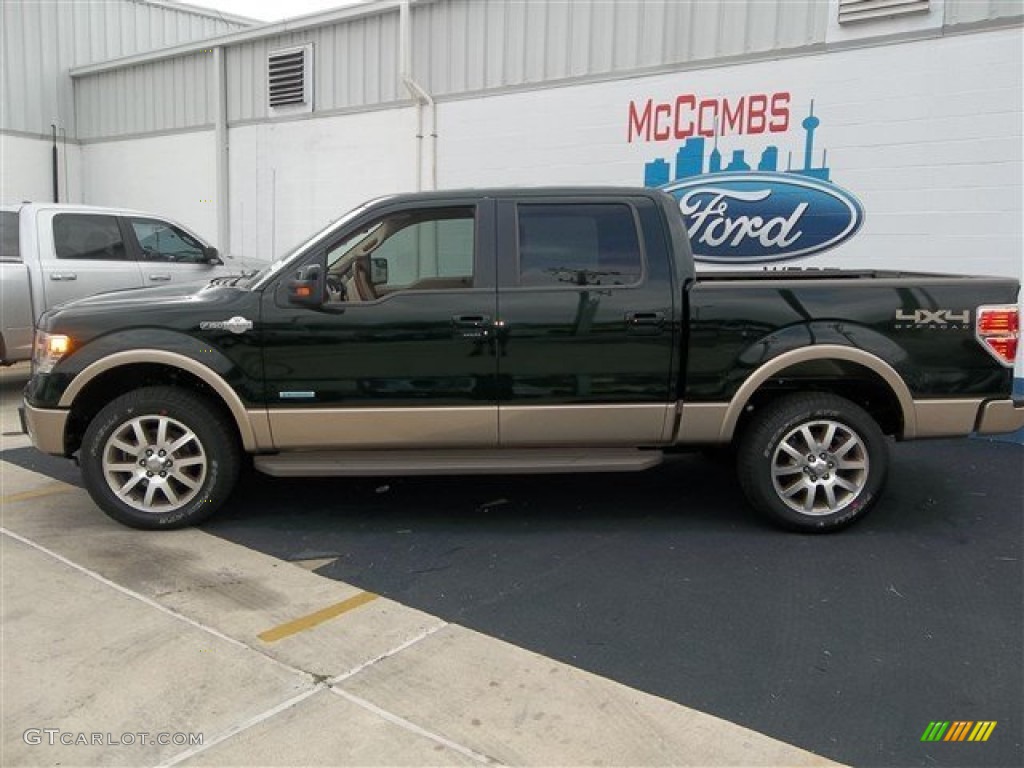 2013 F150 King Ranch SuperCrew 4x4 - Green Gem Metallic / King Ranch Chaparral Leather photo #3
