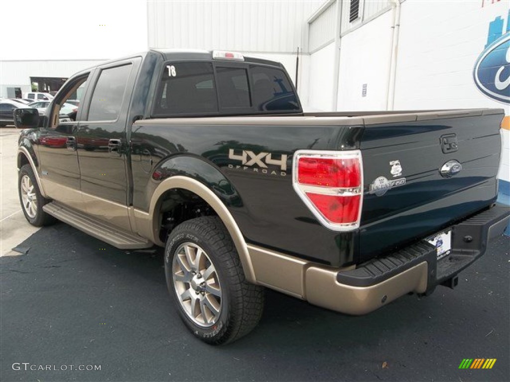 2013 F150 King Ranch SuperCrew 4x4 - Green Gem Metallic / King Ranch Chaparral Leather photo #4