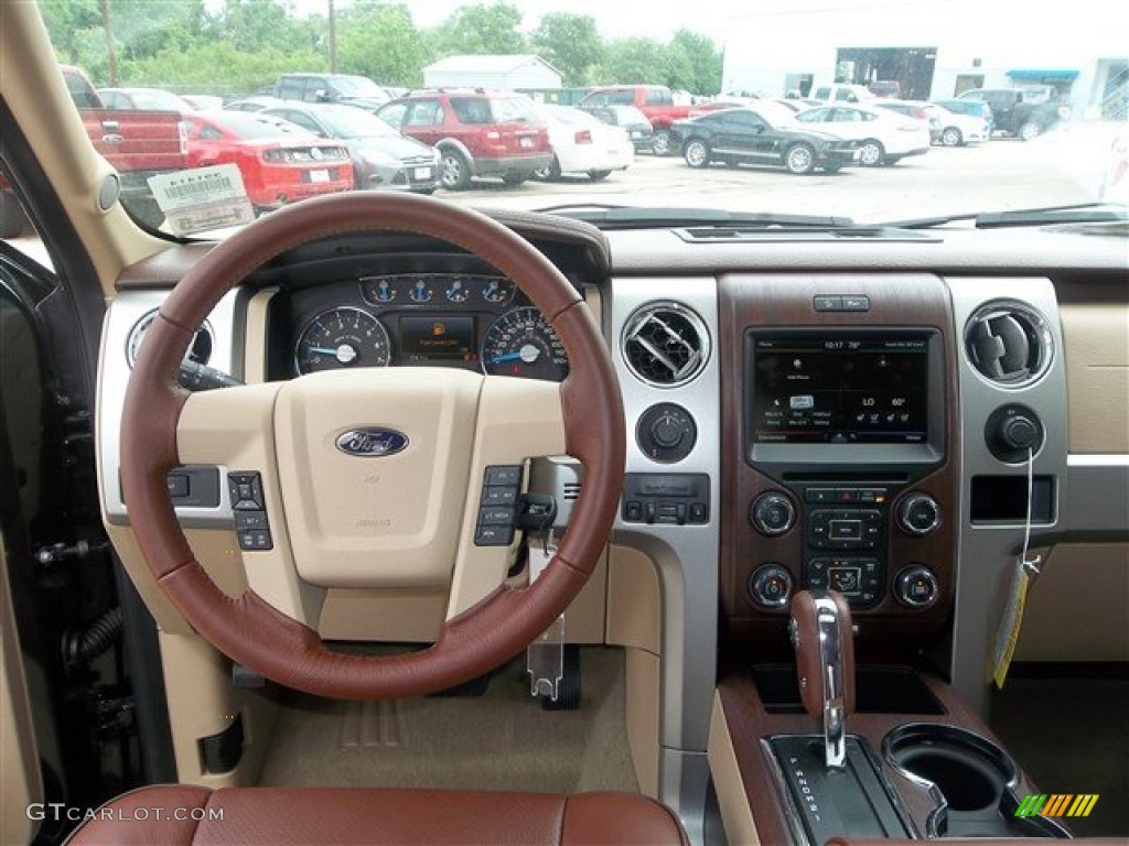 2013 F150 King Ranch SuperCrew 4x4 - Green Gem Metallic / King Ranch Chaparral Leather photo #29