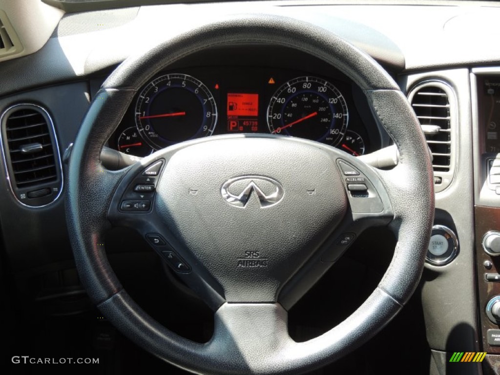2010 Infiniti EX 35 AWD Graphite Steering Wheel Photo #80616895