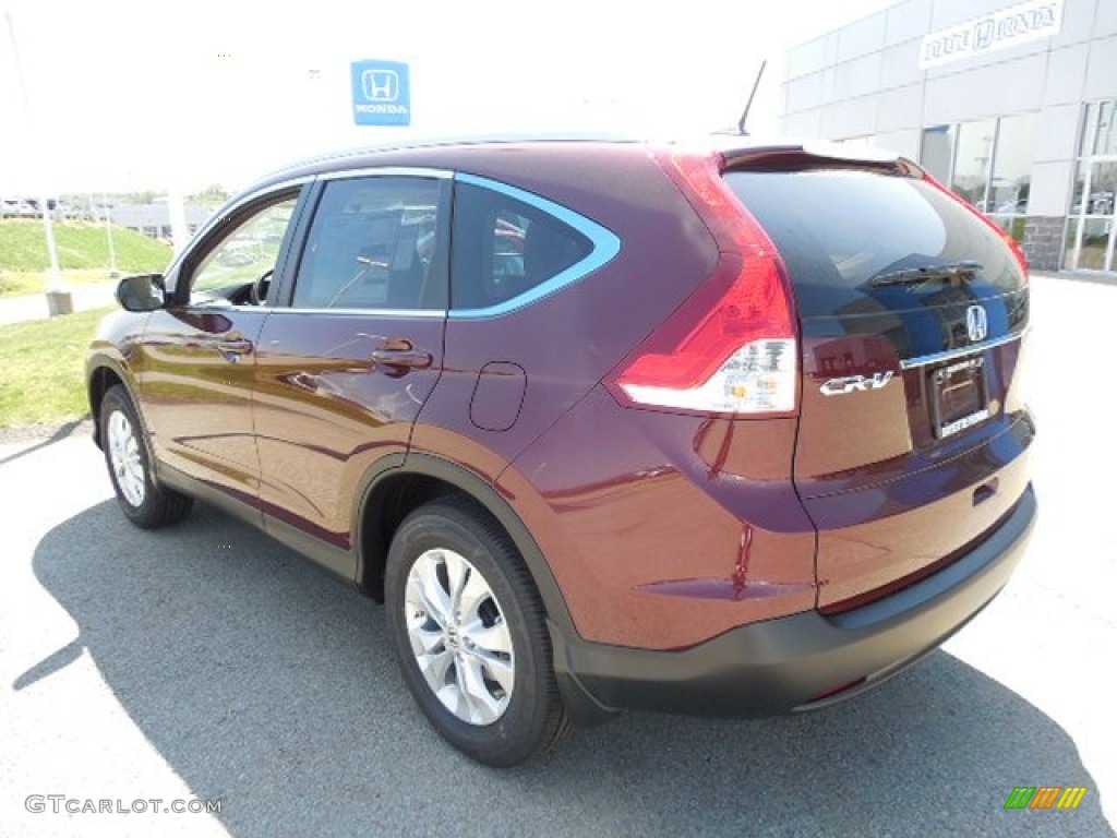 2013 CR-V EX-L AWD - Basque Red Pearl II / Gray photo #17