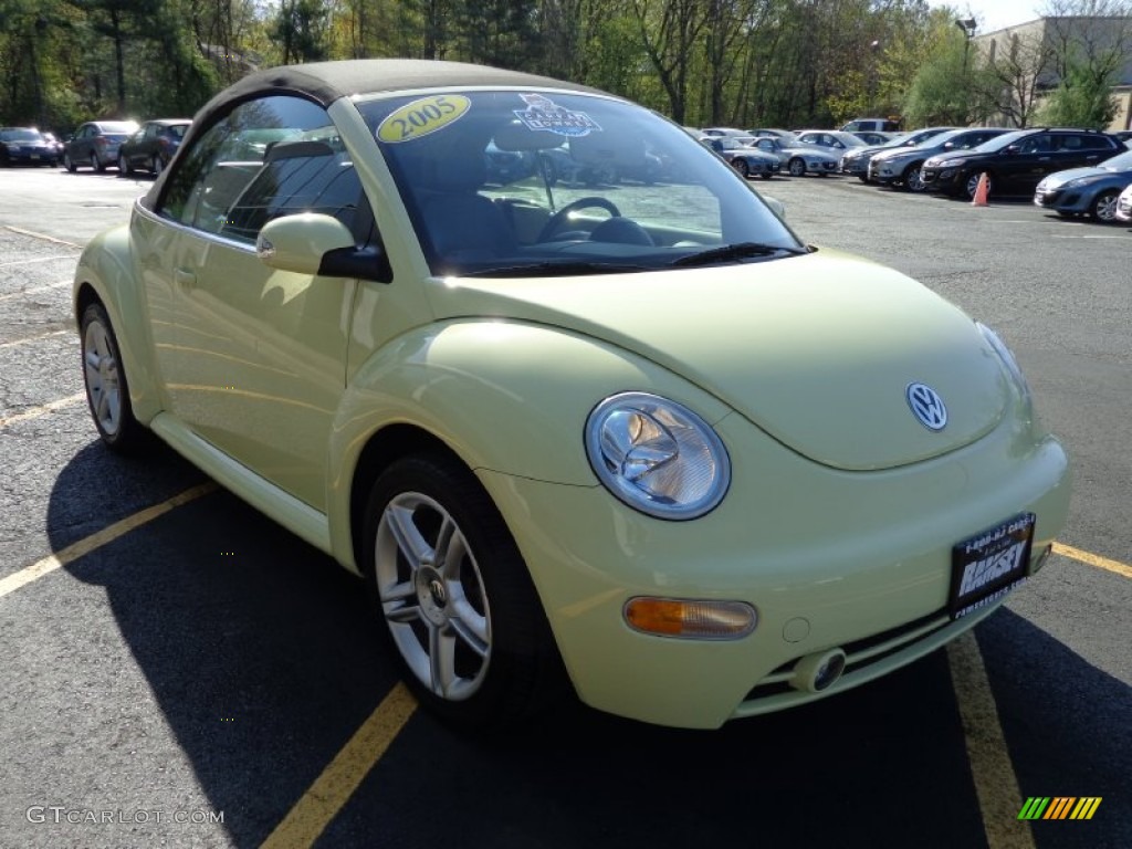 2005 New Beetle GLS 1.8T Convertible - Mellow Yellow / Black photo #3